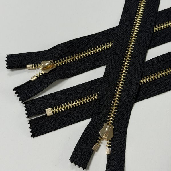 Durable #5 Metal Zipper Light Gold Smooth Tooth Surface Y Shaped Clothing Zipper
