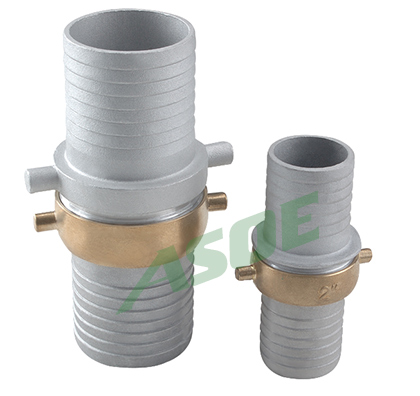 Brass Swivel Lay Flat Hose Fittings , Aluminum Nipple Lay Flat Hose Connectors