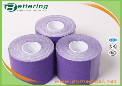 Elastic Athletic Kinesiology Physiotherapy Tape , Colored Kinesiology Tape Knee Support