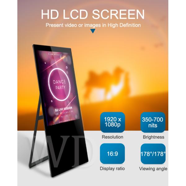 Складной автономный медиа-проигрыватель Signage LCD портативный цифров с передвижным рицинусом
