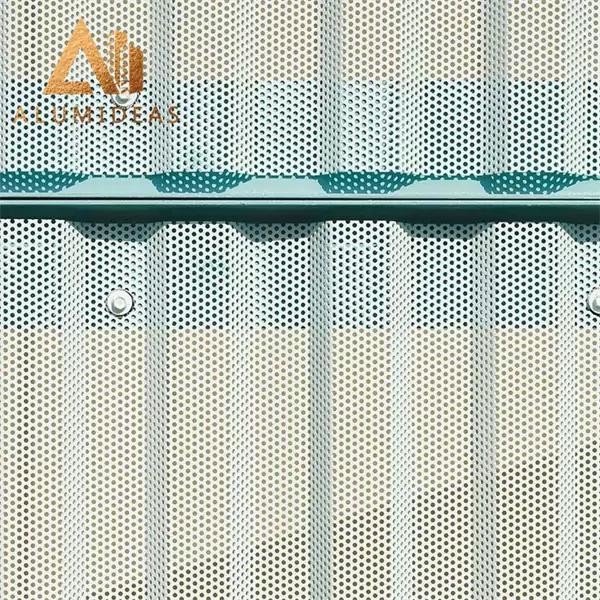 Corrugated perforated aluminum panel