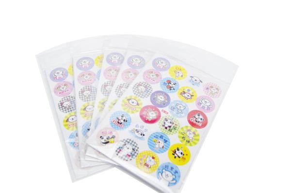 Colorful Smiley Paper Sticker Sheets Preschool Eductional Toys Customized Size Logo