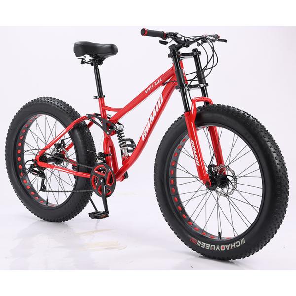 Fat tire vélo Fatbike personnalisable Croisière Neige Pleine suspension Vélo de montagne Vélo de plage Vélos à queue douce 21 vitesses