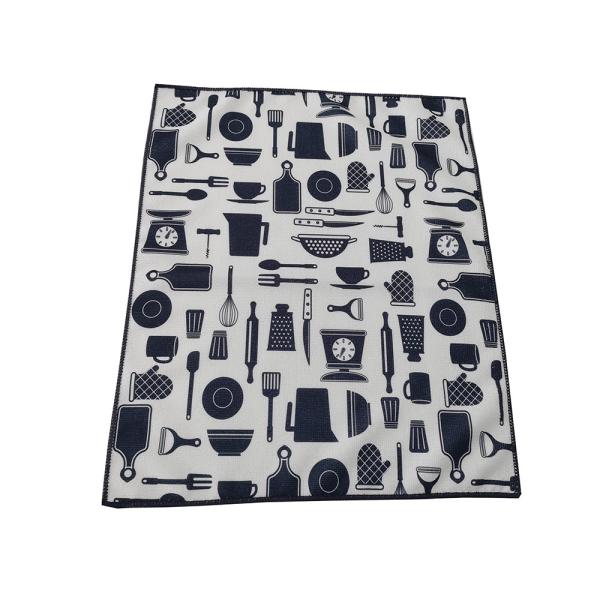 Kitchen Dish Cloths Stock Designs Microfiber Printed Tea Towel