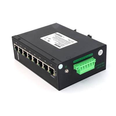 8-Port Industrial PoE Ethernet Switch DIN Rail 12-52VDC Unmanaged