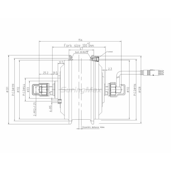 250 Watt Electric Bike Front Wheel Motor For City Drive Electric Bicycle