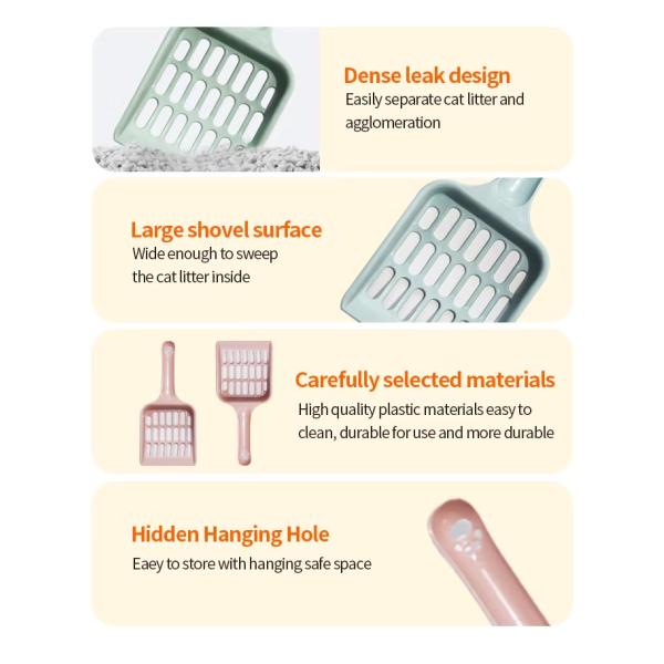 Pet Cleaning Supplies Waste Poop Scooper Cat Litter Scoop Individual weight 22g Convenient and Long-lasting
