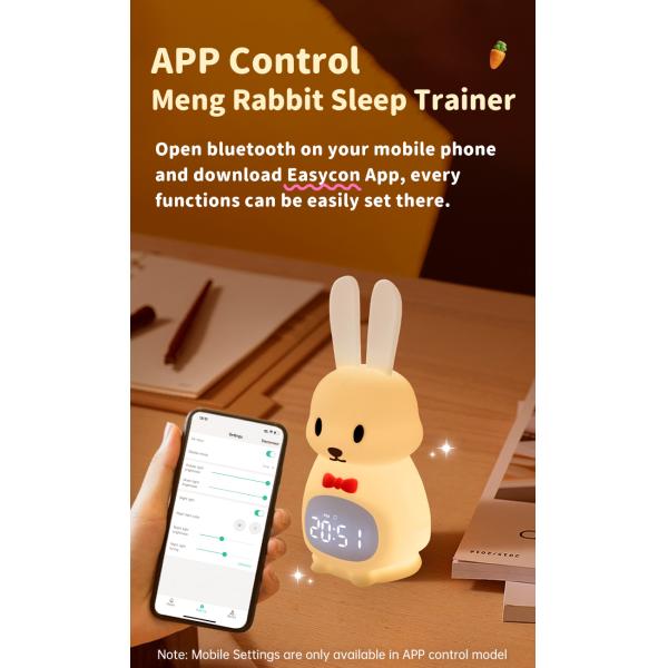 Lâmpada de mesa de silicone com alarme de luz noturna com ecrã LED digital e sono