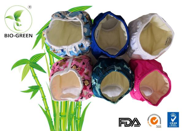 Customized Printed Bamboo Training Pants , Gentle Bamboo Baby Pull Ups Diapers