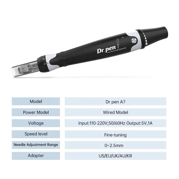 Dr. Pen A7 Derma Pen Facial Care Massager Auto Mcro Needle Cartridges Pen Wired Microneedling System