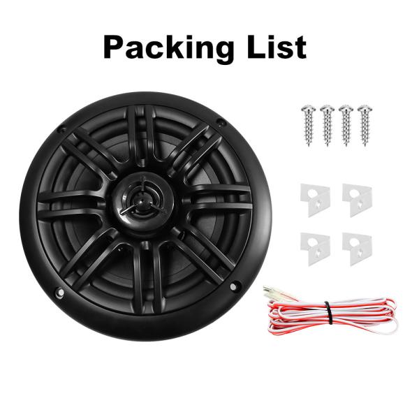 GRANDnavi 6.5Inch Waterproof Speakers For Marine , Audio Tweeter 13 Mylar Magnetic Height 80mm