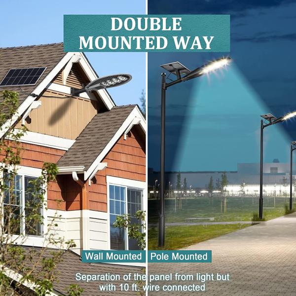 Outdoor LED Solar Sensor Street Light With Remote Control Manual Ip67 Ip66