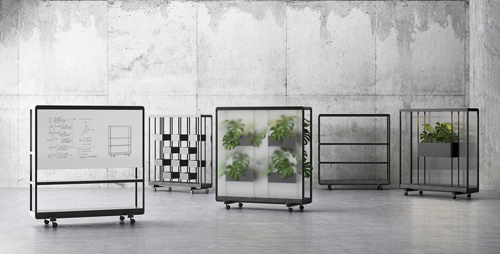 Multi Functional Plant Room Divider With Rolling Casters Office Planter Dividers