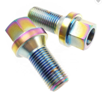 M14 Oxided Titanium Hex Head Bolt For Auto Hex Flange Head Fastener Mild Steel Material