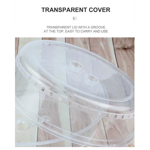 Simple Style Plastic Insulation Food Cover with Tray BPA Free and Microwave Heating Ready