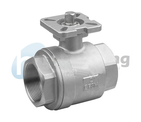 Stainless Steel Ball Valve , 316 stainless steel ball valve 1000 PSI  with actuator mounting pad