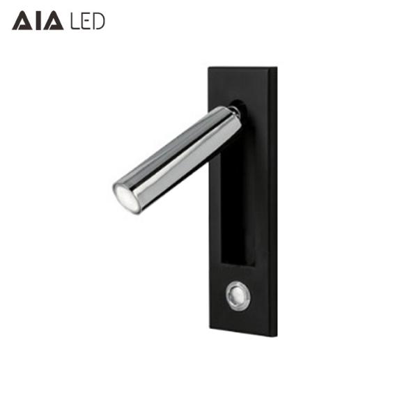 Contemporary embedded mounted Gold Brushed led wall lamps 3W led wall light led reading bedside wall light