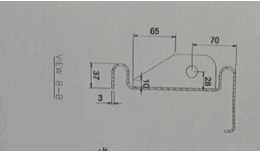 Single Chain Drive 0.7 - 1.2mm Thick Cold Roll Former Shutter Door Bottom