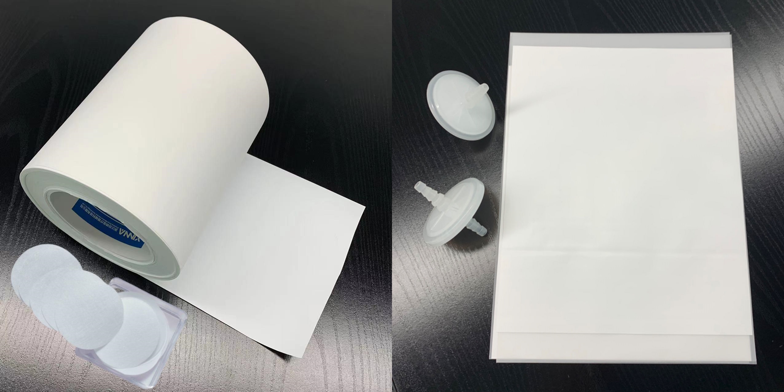 Укрепленная фильтрующая мембрана PTFE 0,45μm Гидрофобный для биомедицинских изделий