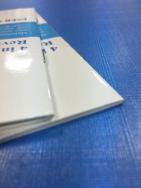 PVC Laminated Flyer Printing Custom Saddle Stitching With Custom Size Sewing Binding
