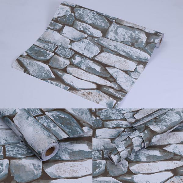 Modern Style Stone Brick Design Wall Stickers Wallpaper 3D Brick Wall Paper for Home Deco