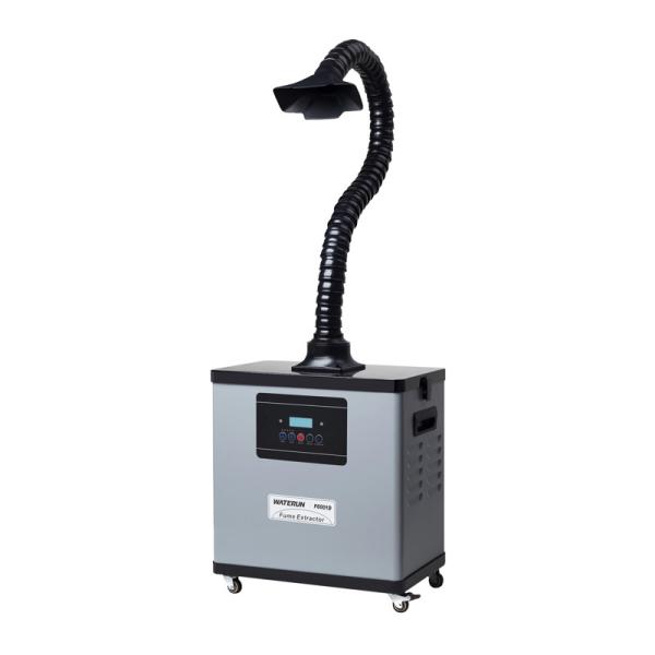 Digitas que um equipamento 4 da extração das emanações do canal roda para absorvem as emanações de solda