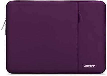 Laptop Sleeve Bag Compatible with MacBook Air 13 M3 A3113 M2 /Pro 13 M2 M1 ,Polyester Vertical Case with Pocket, Gray