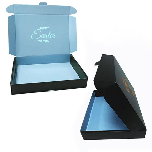 Cosmetic 300dpi 1 Piece Corrugated Mailing Boxes Gold Logo