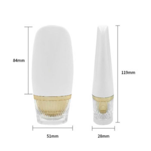 50ml PE Silk Screen Printed Sunscreen Cosmetic Bottle with Screw Cap for Sun Protection