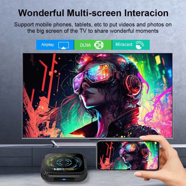 Allwinner H728 Android TV Box HK1 RBOX H8X Android 14 Set Top Box 8K HDR WiFi 6