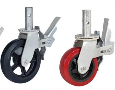 Fexible adjustable PVC Rubber PA material bearing 350-420kg wheel caster