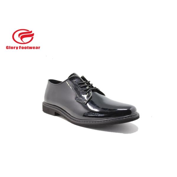 Shineable Breathable Police Leather Shoes With Action Leather / Microfiber Upper