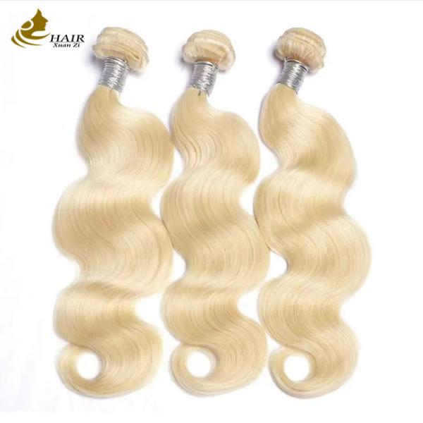 Brazilian Human Hair Body Wave Ombre Color 613 Remy Human Hair Extensions