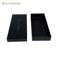 XL Packaging Usine de boîtes d'emballage personnalisées Boîtes d'emballage personnalisées imprimées Boîtes d'emballage personnalisées en carton noir Boîte cadeau avec couvercle et base avec pelliculage brillant
