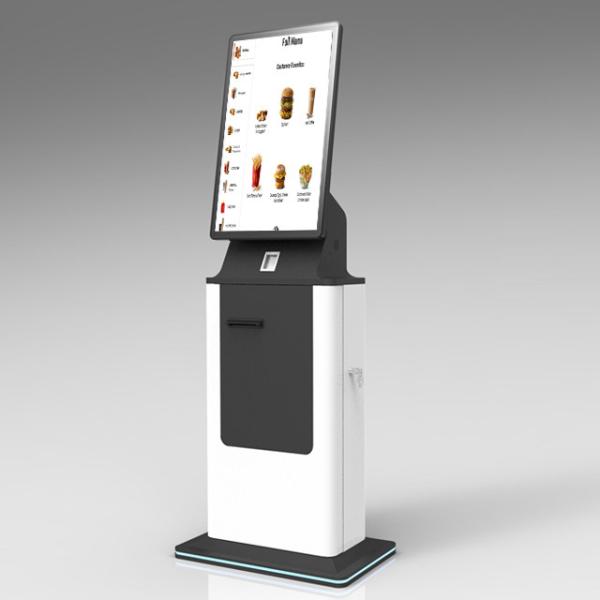 Capacitive Touch Interface Self Payment Kiosk With Biometric Security And Credit Card Payment