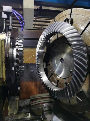 High-Precision Transmission Gears SAE 4320 Steel 20 Module 53T Spiral Bevel Gear Milling