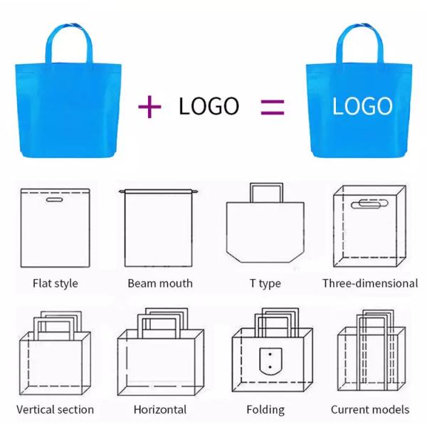 Handled Style Non Woven Shopping Bags With Custom Logos for Eco Boutique Reusable