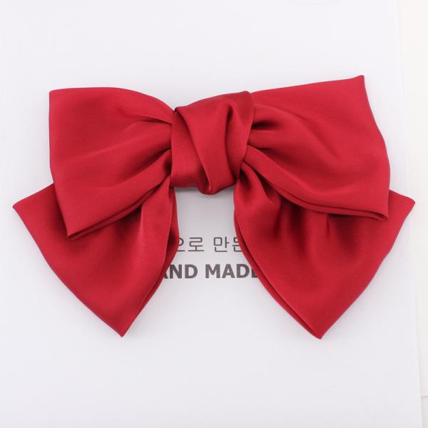 Satin Silk Hair Accessories Clips Butterfly Big Hair Bow Clips Girls 21cmx13cm