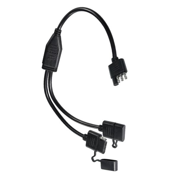 3-Way Y Splitter Trailer Light Wiring Harness 1.2M Black PVC