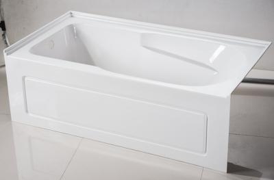cUPC skirted acrylic bathtub sizes three sides double tile flange 4mm pure acrylic sheet