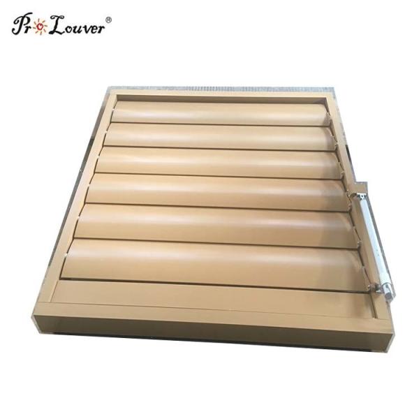 Aluminum Motorized Sun Louver, Motorized Louver Window , Aerofoil Motorized Louver