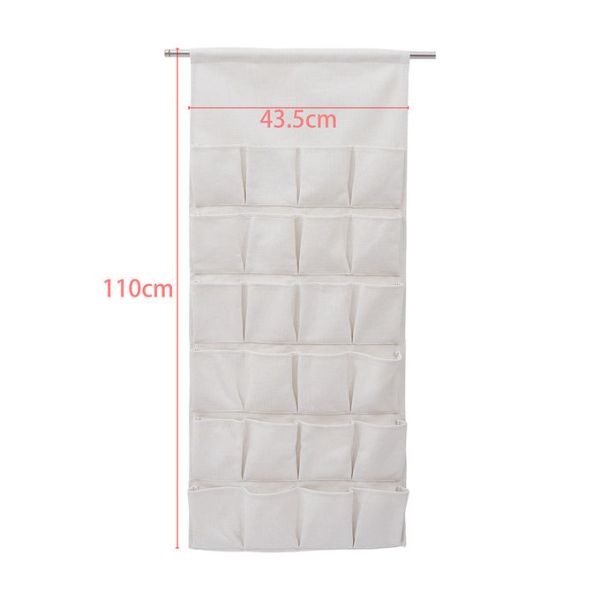 Sublimation Cotton Linen Christmas Advent Calendar With Multiple Pockets Diy Wall-Mounted Canvas Storage Bag For Xmas Holiday Festival