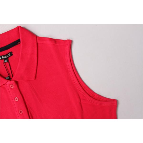 Sleeveless 5 Colors 95% Cotton 5% Spandex Ladies Polo Shirts