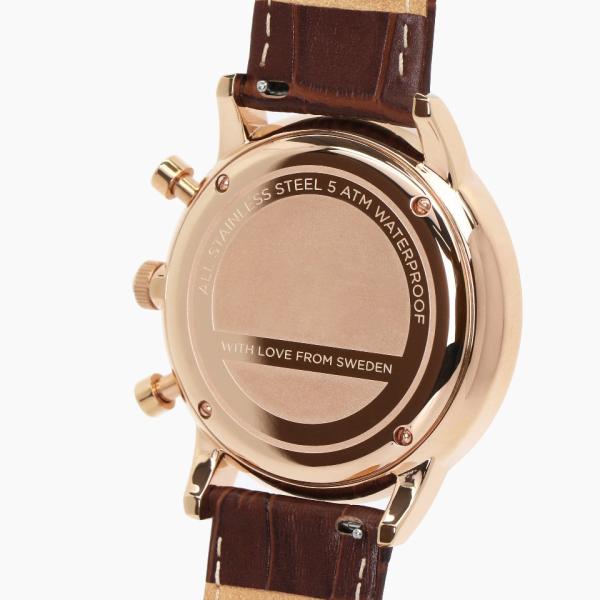 Sapphire Crystal Quartz Wrist Watches , Rose Gold Luxury Watch With Butterfly Hook