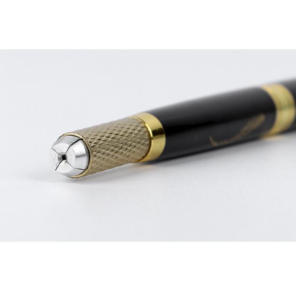 Black Multifunctional Microblading Eyebrow Tattoo Pen Double Heads 30G OEM