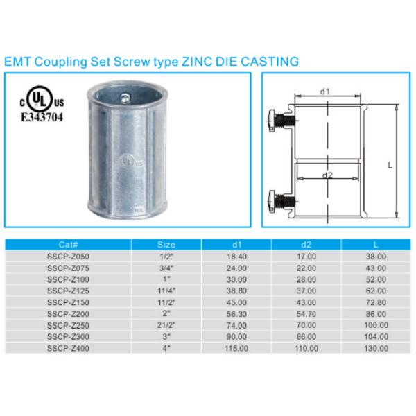 Superficie lisa EMT que reduce el acoplamiento, EMT a antioxidante apropiado hermético