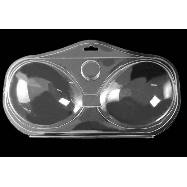 Customized disposable vacuum formed transparent plastic PET PVC plastic hinge clamshell silicone bra underwear support packaging tray