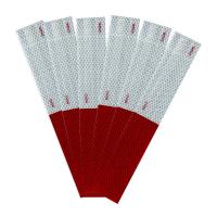 Bandes de ruban adhésif réfléchissant pour marquage de la conspicuité rouge et blanc DOT-C2