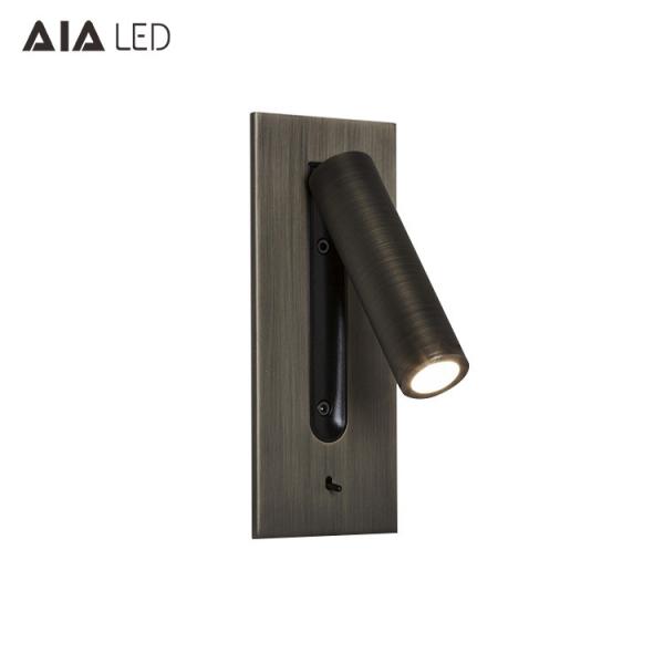 Adjustable stainless steel flexible LED headboard reading light modern aluminum hotel bedside wall light bed wall lamp