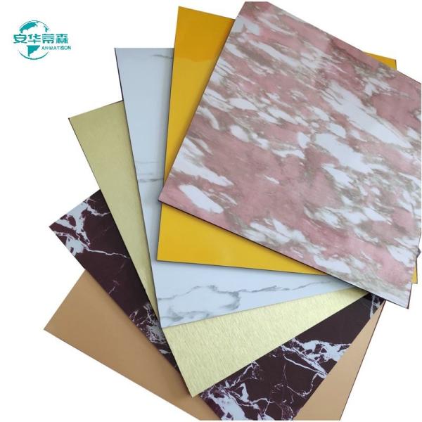 Panneau composite en aluminium (ACP) imitation marbre avec revêtement PVDF et divers coloris marbrés